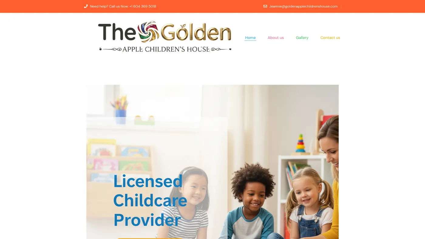 Golden Apple Children's House website screenshot