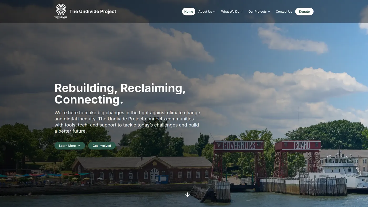 The Undivide Project website screenshot